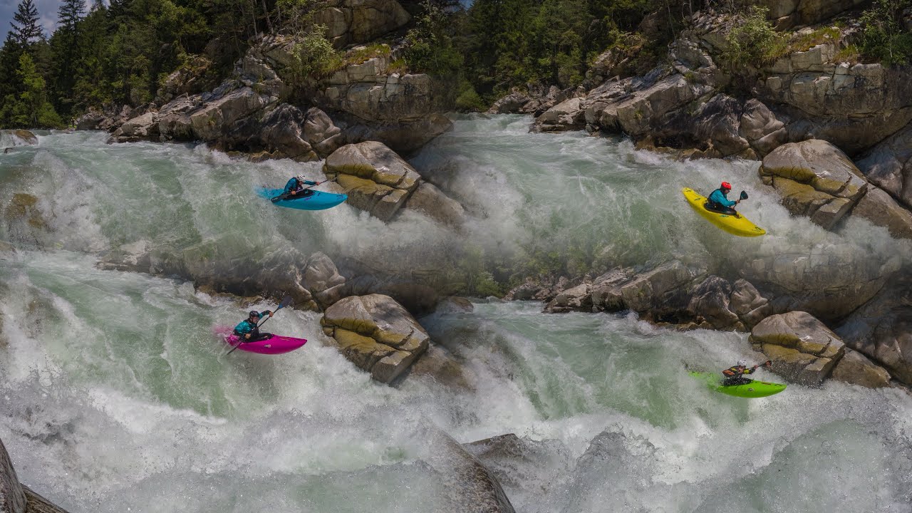 River Rienz GoPro Kayaking RAW: Rienz Gorge dammed section, Italy - YouTube
