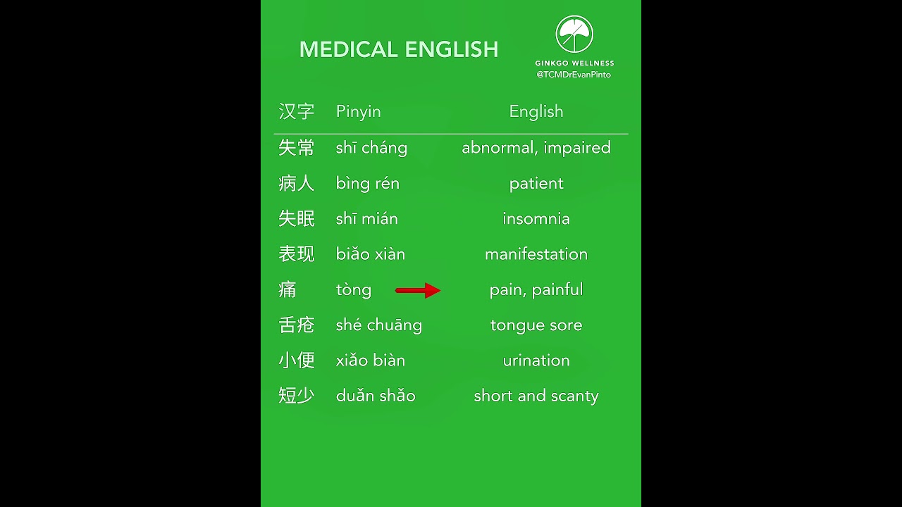 Evan 医生的医学英语。☯️