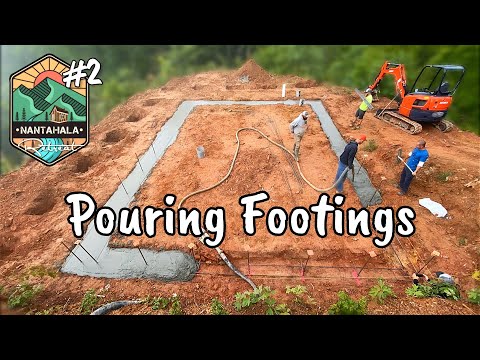 Pouring Concrete Footings | Building The Nantahala Retreat #2