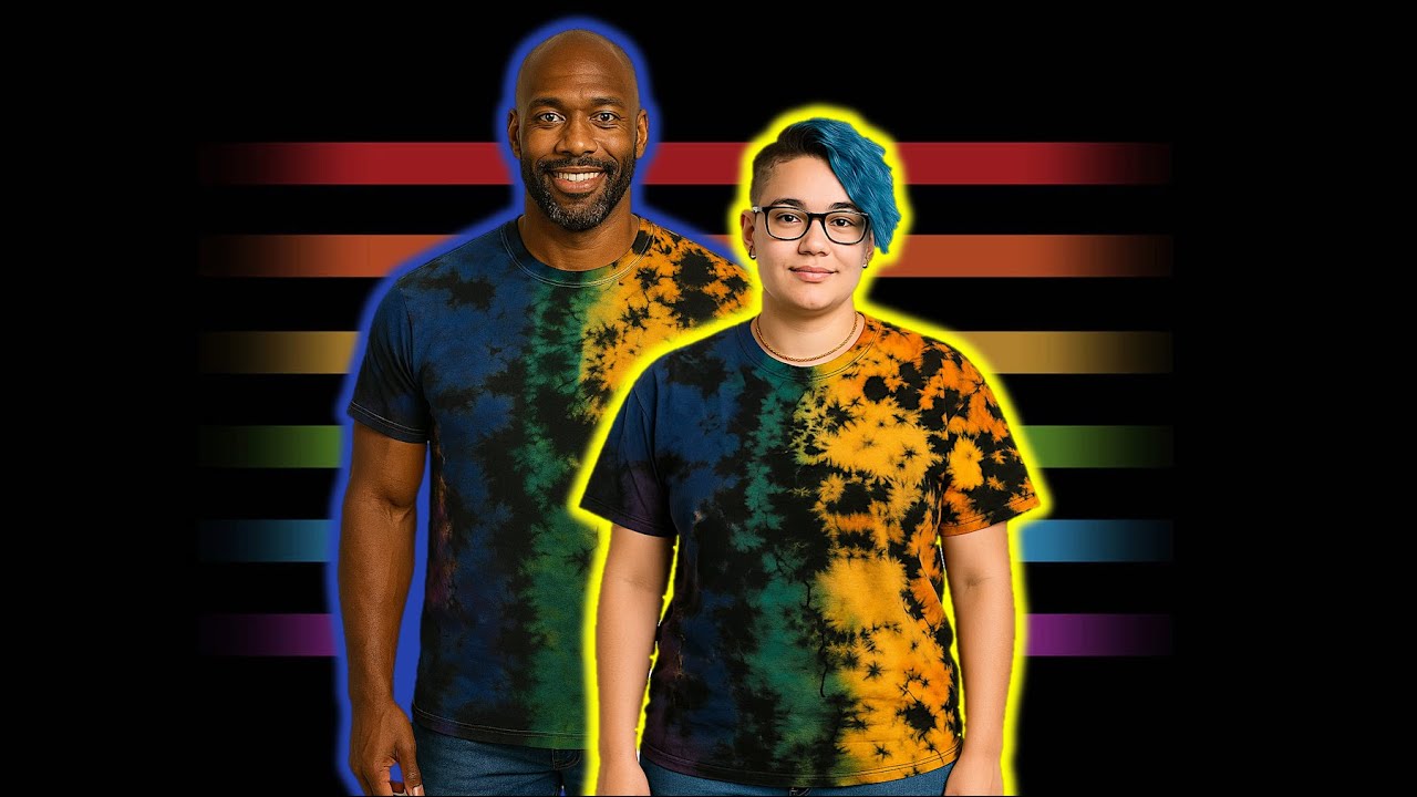 🌈 Dark Rainbow Reverse Dye 🌈 | PRIDE 2025 Tie Dye Tutorial - YouTube