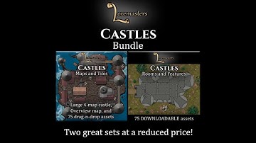 Roll20 Castles Bundle: Maps and Tiles, Rooms and Features