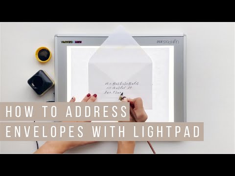 How to Address Envelopes in Calligraphy using a Lightpad