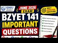 BZYET 141 Important Questions June 2026 🔥 | IGNOU Exam Preparation | Most Expected Questions