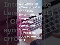 C# COMPILER FLOW #careerrestart #csharptutorial #csharpcoding
