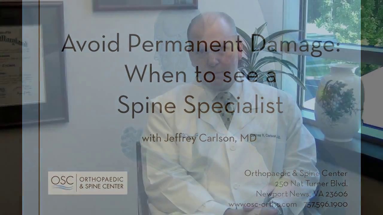 Avoid Permanent Damage When to See a Spine Specialist YouTube