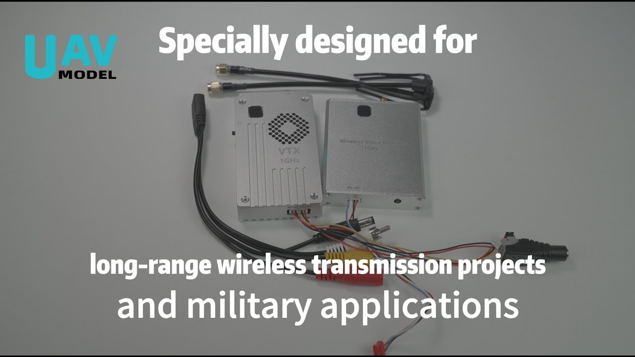 1.2Ghz 8W 100km set long range video transmitter VTX/VRX