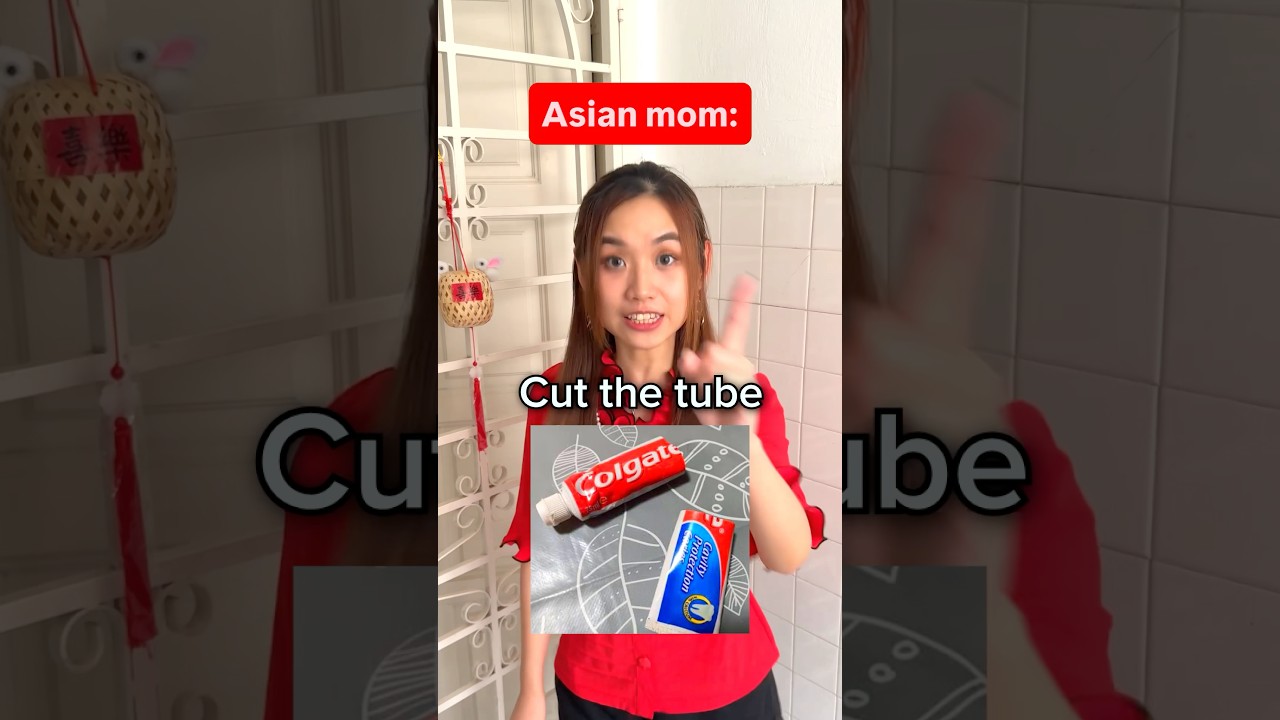 Normal people VS Asian mom using toothpaste