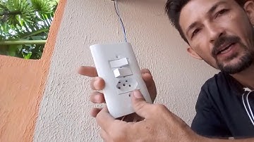 Interruptor duplo com tomada