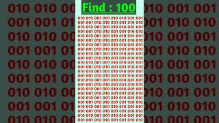 Find 100 Eye Test Challenge