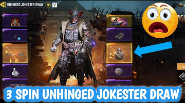 3 SPIN UNHINGED JOKESTER DRAW CODM | LEGENDARY GUNZO LUCKY DRAW CODM | LEGENDARY THUMPER IN CODM