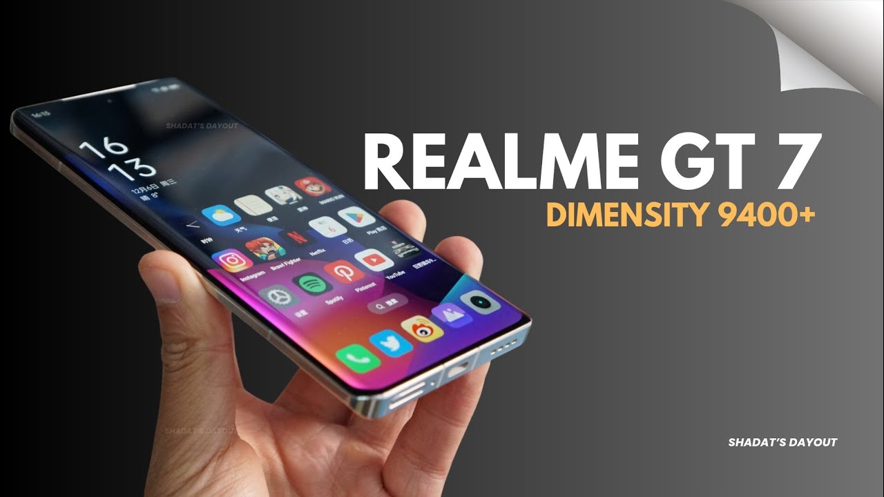 realme GT7 Dimensity9400＋ Realme GT 7 FIRST LOOK! 🔥 Dimensity 9400+, 7,000mAh Battery