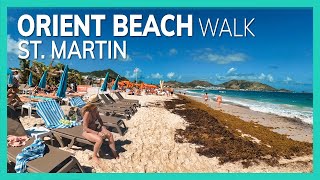 WALKING ORIENT BEACH | ST. MARTIN | [4k] Binaural Audio🎧