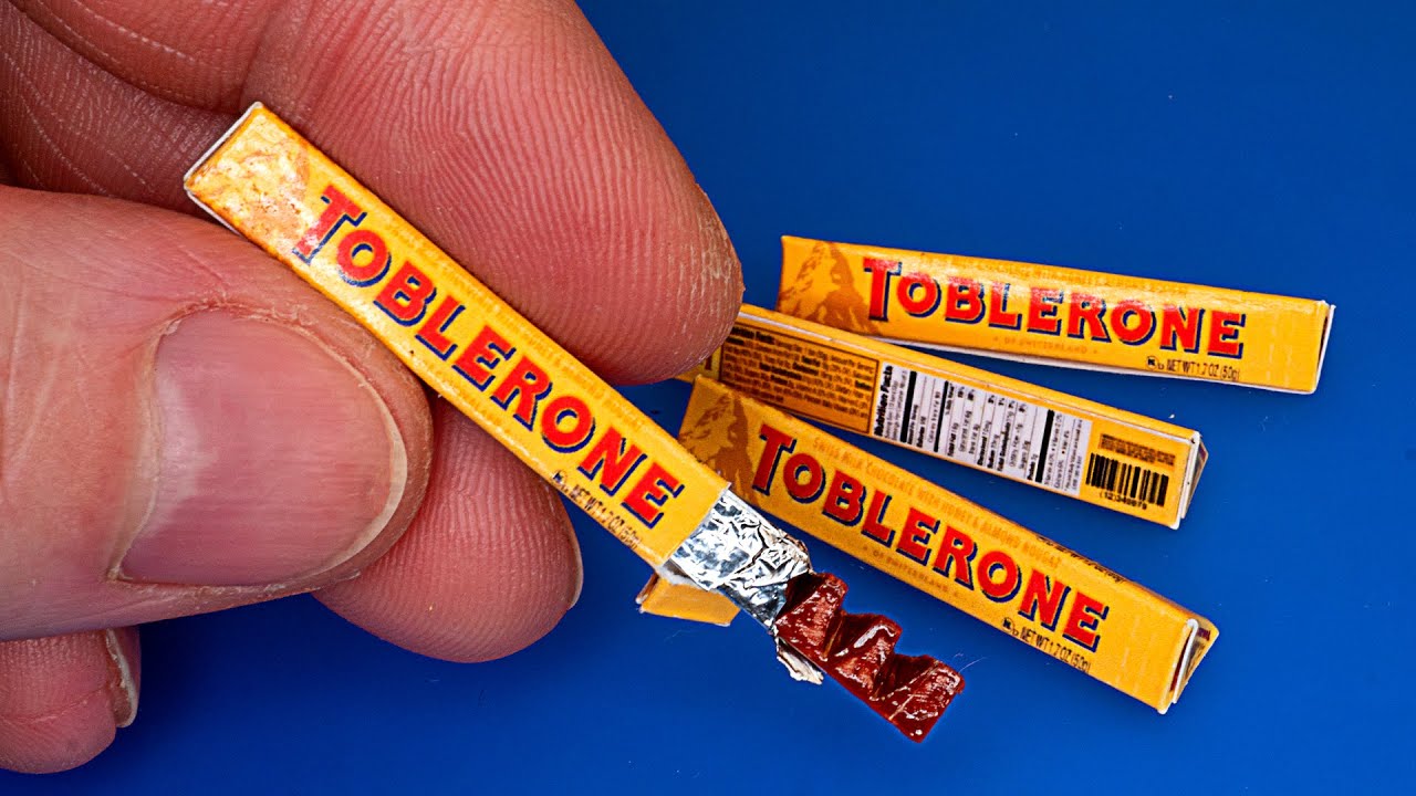 DIY Miniature Toblerone Swiss Milk Chocolate, DollHouse