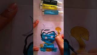 Easy bal Mahadev painting with water colour (bal Mahadev painting) shorts arts viral ytshorts