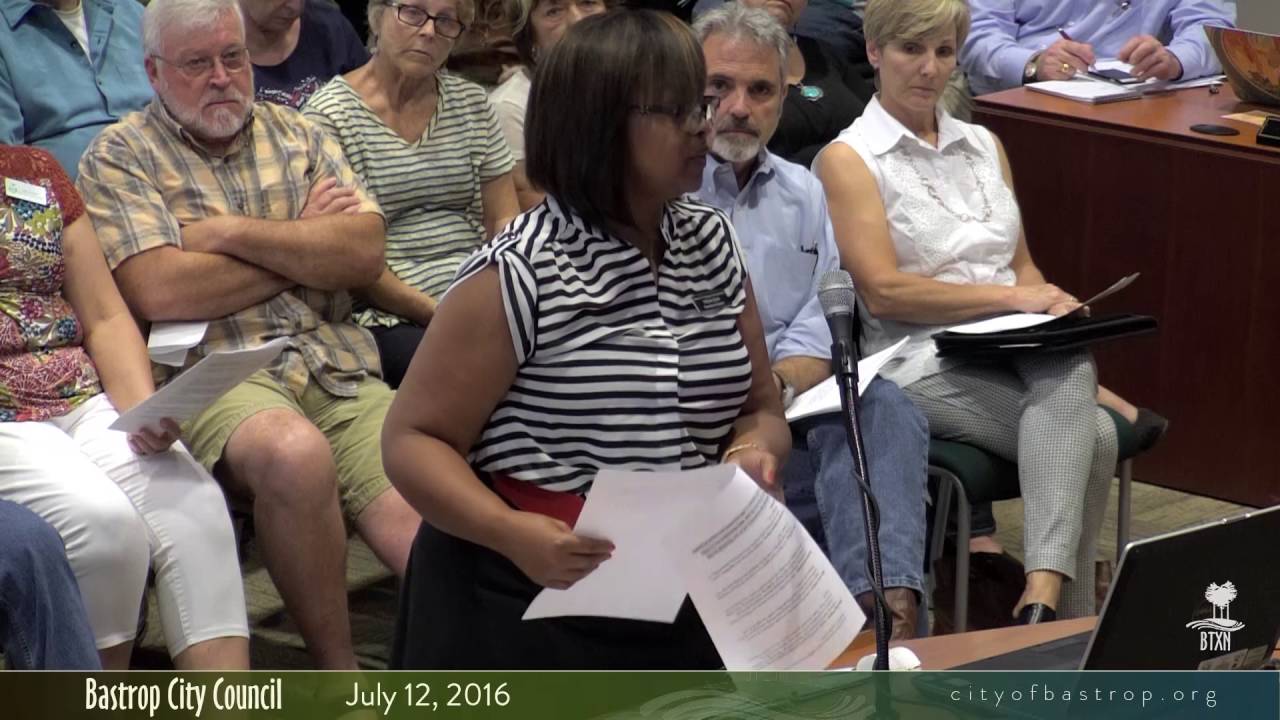 Bastrop City Council July 12, 2016 YouTube