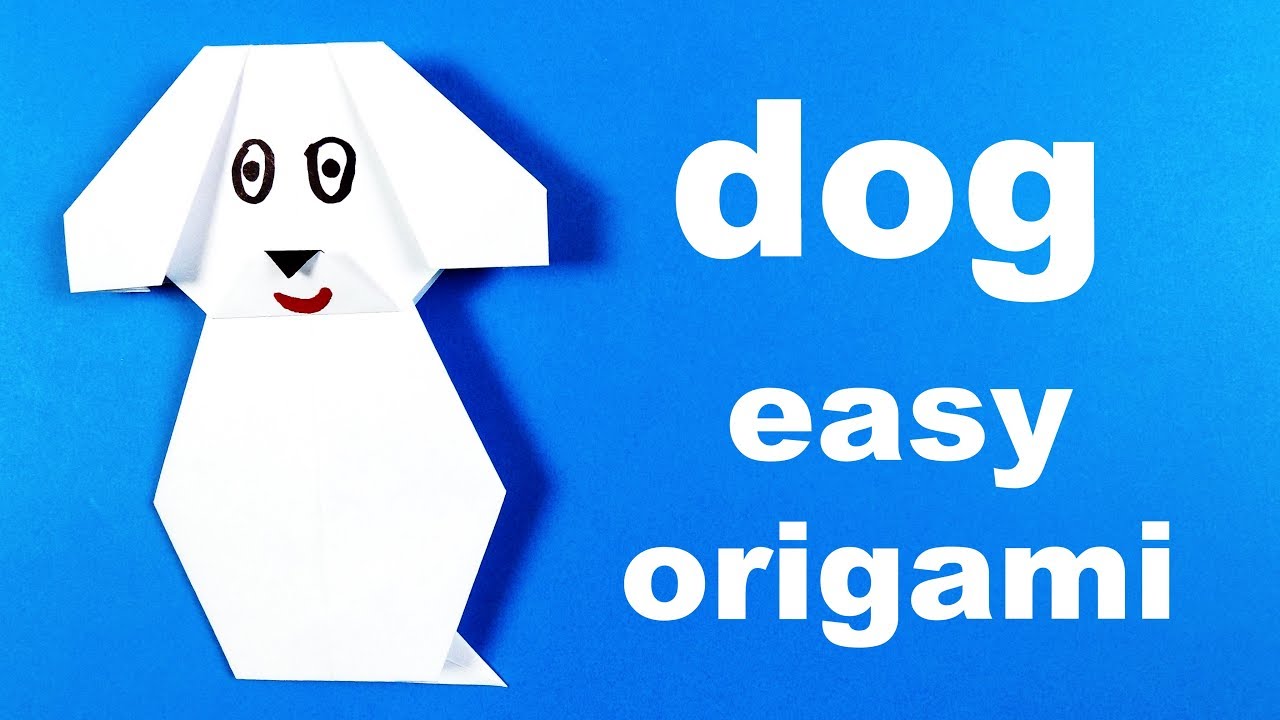 How to Make An Easy Paper DOG. Origami Tutorial for Kids and Beginners