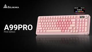 SOLAKAKA A99 PRO Pink Edition Mechanical Keyboard Showcase screenshot 1