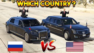 GTA 5 : USA PRESIDENT CAR VS RUSSIAN PRESIDENT CAR (WHICH IS BEST?)