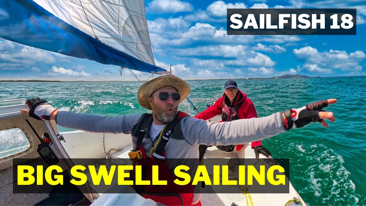 ⁣Big Swell Sailing In Holyhead Bay