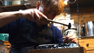 Hammering 500,000 times!? The process of making a Japanese smoking pipe / kiseru.