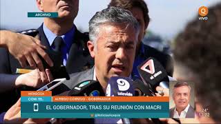 Cornejo volvió a Mendoza y brindó una conferencia de prensa