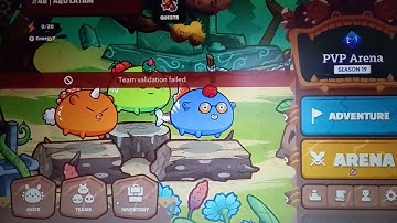 ✅ SOLUCIÓN: TEAM VALIDATION FAILED en AXIE INFINITY