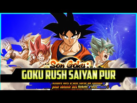 Goku rush SAIYAN PUR - SANS OBJET NI LR | DBZ DOKKAN BATTLE