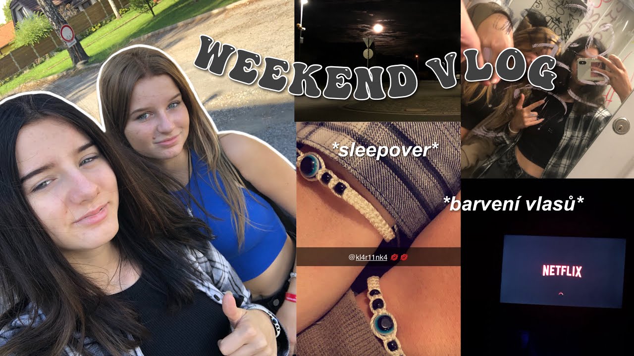 WEEKEND (messy) VLOG w. @s_pilatovaa 🌙👩🏻‍❤️‍💋‍👩🏼 // přespávačka, It,.. 🎈🤍