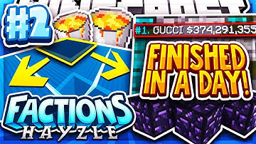 FINISHING THE BASE IN ONE DAY + RANK GIVEAWAY! | Minecraft FACTIONS Series #2 (Hayzle Factions)