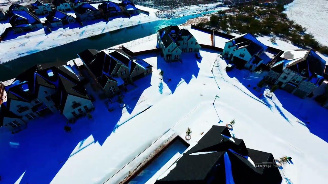 Lakes at Legacy, Prosper TX | Snow 4K