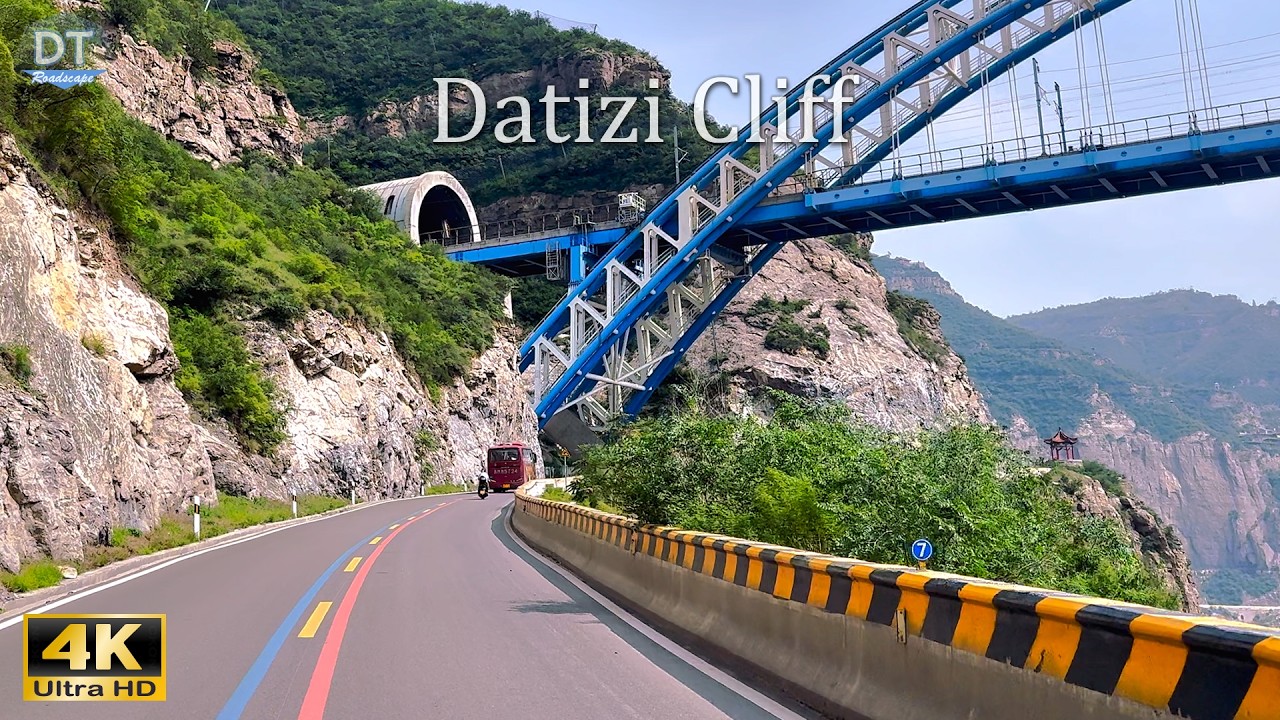 Driving on Datizi Cliff Road 4K HDR - The Most Stunning Yellow River Canyon in China