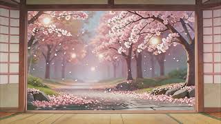 [Stream Overlay] Japanese Sakura Room 🌸 Seamless Loop | Traditional Wa-Style VTuber Background