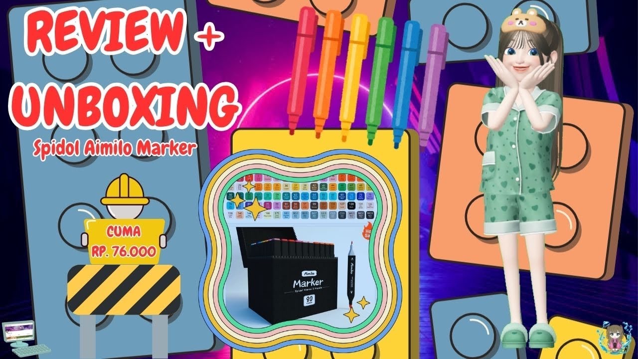 Review & Unboxing Spidol Aimilo Marker Indonesia