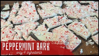 Only 4 Ingredients | Peppermint Bark