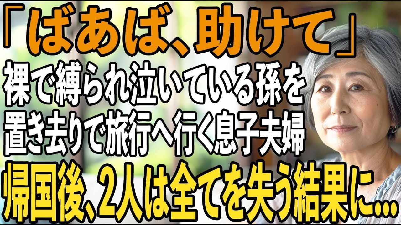 「バーバ、助けて…」浴室から聞こえた孫のか細い声に、私は凍りついた。ドアを開けると、5歳のレンが裸のまま両手を縛られ、凍えた体で震えていた。青あざだらけの体を抱きしめた時、テーブルに置かれたメモが目に入った。「家族で海外旅行中。レンは留守番」。息子夫婦は、この子を縛って放置し、ハワイで笑顔の写真をSNSに投稿していた。医師の診断、隣人の証言、傷だらけの体…私は全ての証拠を集め、ある決断をした...