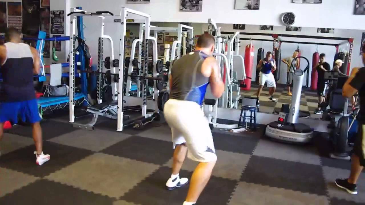 Mike Mollo, shadowboxing, rope in 5th Street Gym, Miami Beach YouTube