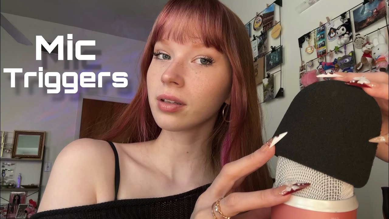 ASMR 𖦹 BRAIN MELTING Fast & Aggressive Mic Scratching w/ XL Nails (Bare, Foam, + Fluffy Mic)