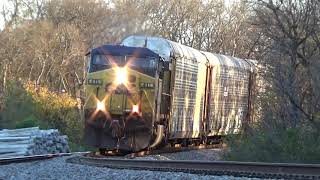 Solo CSX AC44CW 411 Leads Empty Automotive Train Q580-15 on 11/16/20