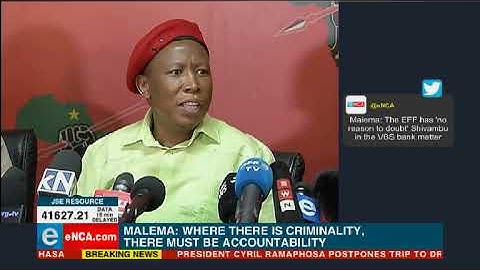 Shivambu’s explanation to the EFF on VBS Mutual Bank scandal