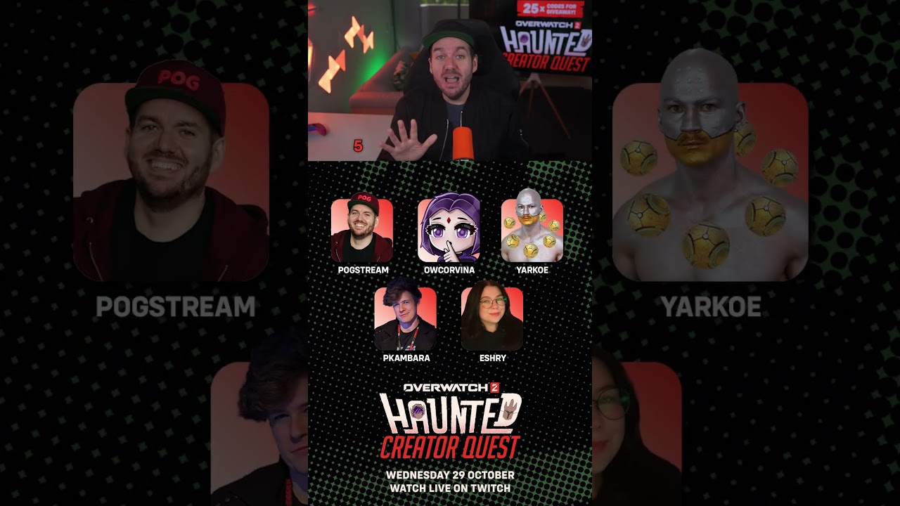 25 кодов раздачи Overwatch 2! 🎁 Haunted Creator Quest СЕГОДНЯ ВЕЧЕРОМ! 