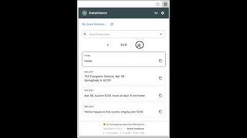 Data Glance Chrome Extension