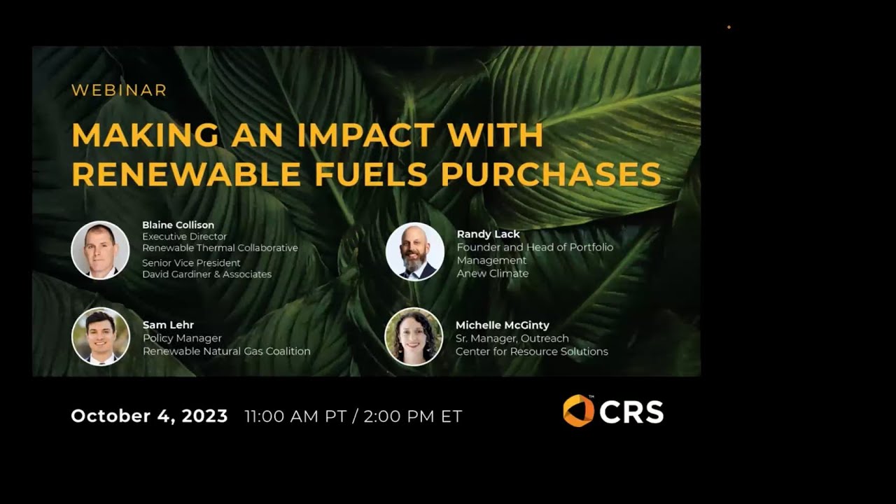 Making an Impact with Renewable Fuels Purchases