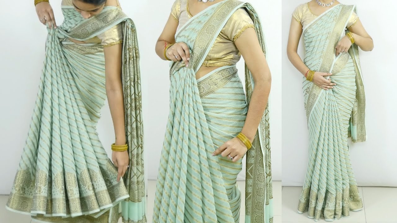 Cotton Saree Draping HACK For Daily Wear | Quick & Comfortable Office Look Tutorial saree draping