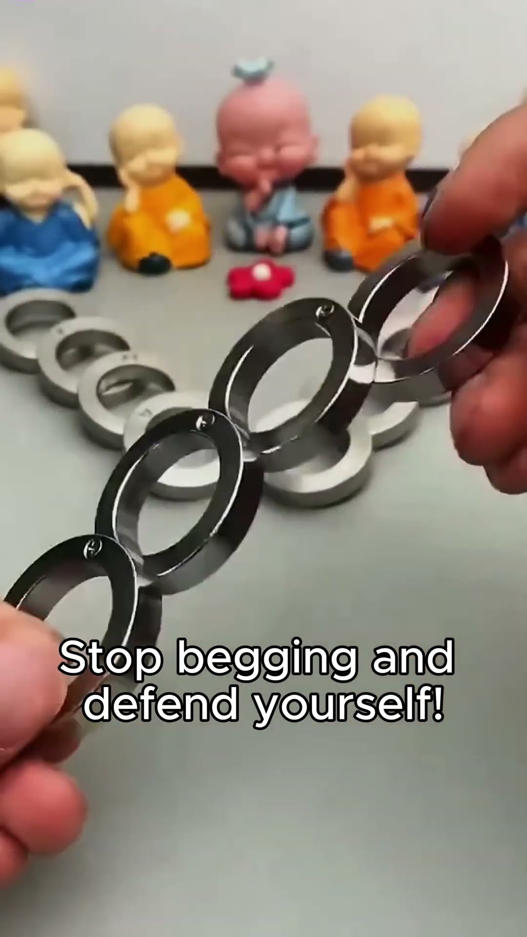 Product Link in Bio ( # 1608 ) @MaviGadgets ▶️ Stainless Steel Self-Defense Rotatable Foldable Ring