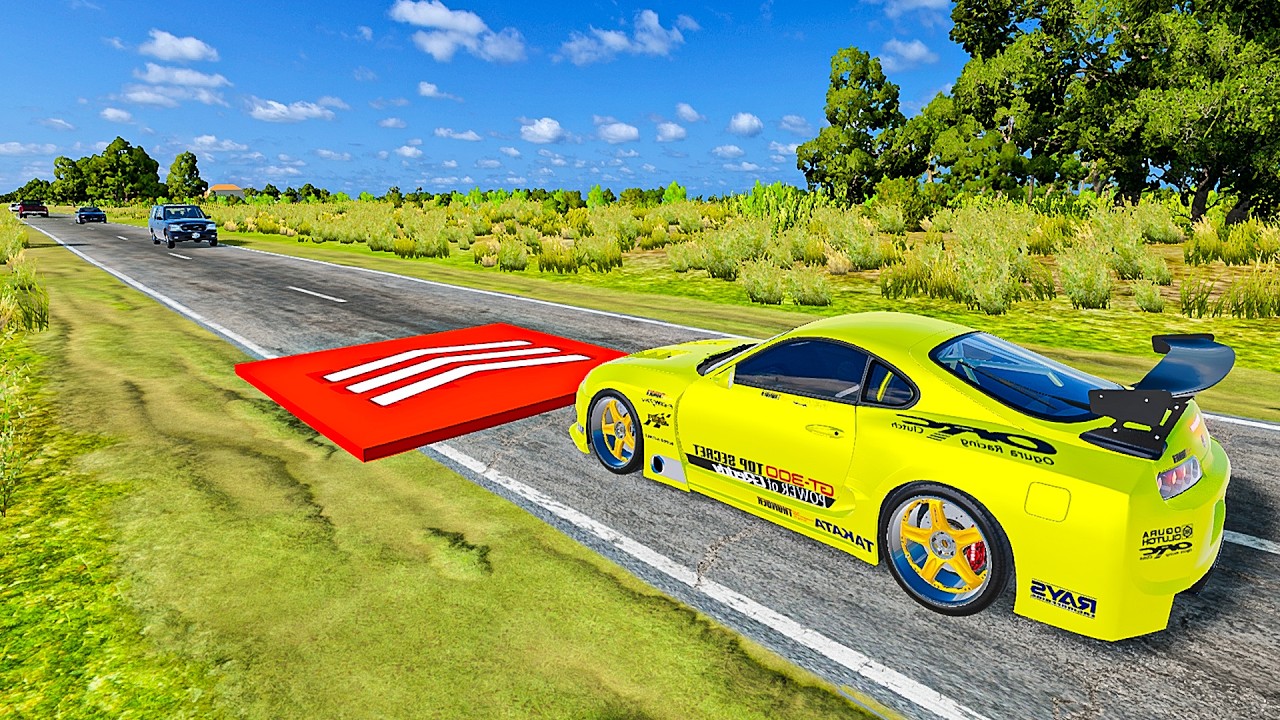 Instant 877 MPH Blast  Which Car can Survive longer   BeamNG drive #47