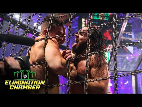 Rollins hurls Theory through Lashley’s pod: WWE Elimination Chamber 2022 (WWE Network Exclusive)