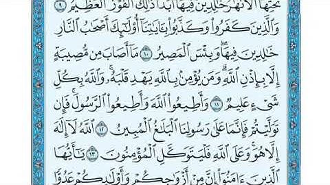 سورة التغابن مكتوبة كاملة ياسر الدوسري بدون اعلانات