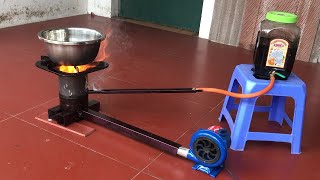 How to make a used oil-burning stove from a fire extinguisher - Super Savings