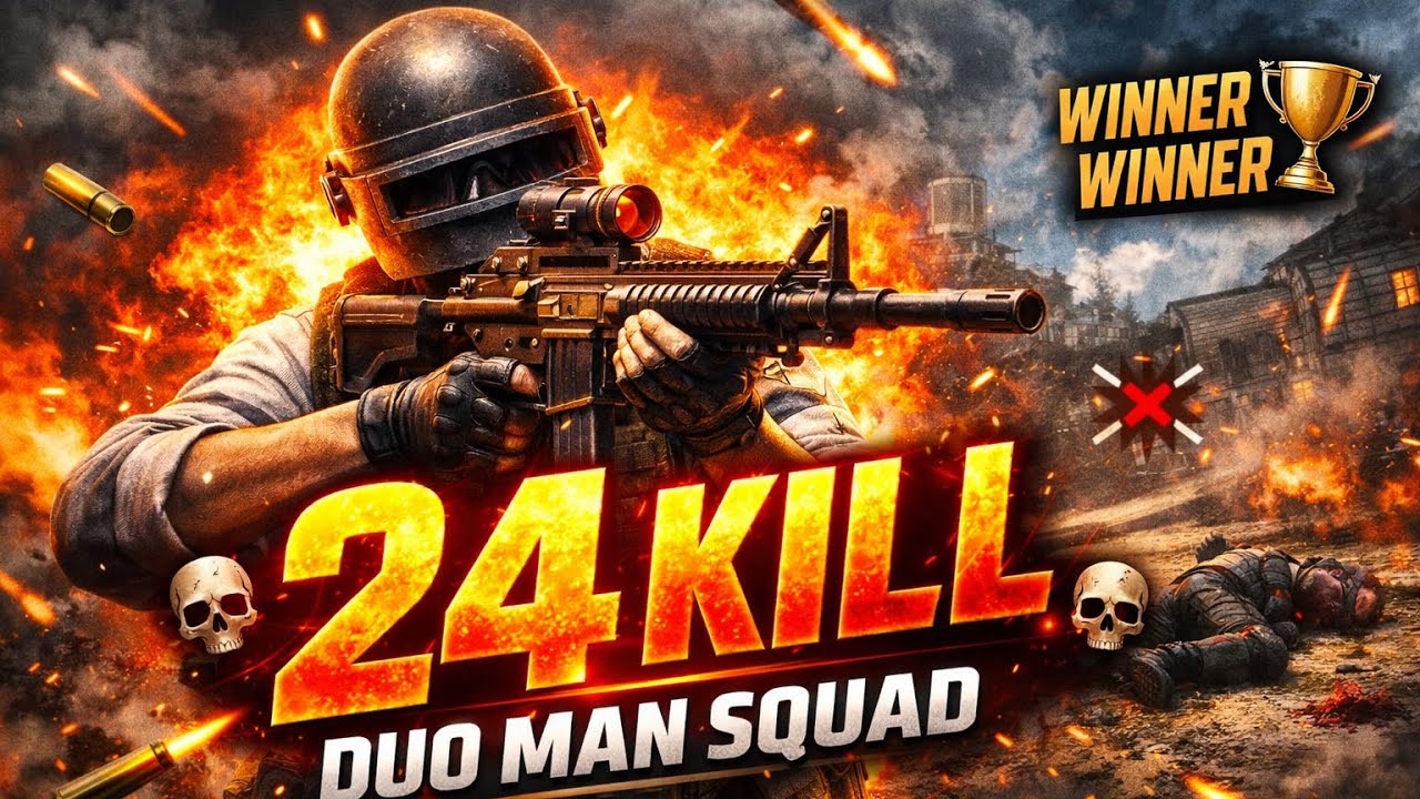 💥 24 KILL ile Duo Squad Kazandık! Durmak Yok 🏆