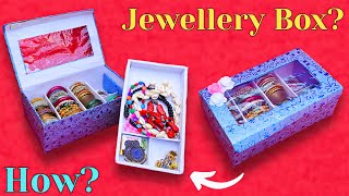 How to make Bangle Box with waste ShoeBox| Best out of Waste| DIY Jewellery Organizer